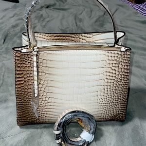 Crocodile inspired patent leather bag!